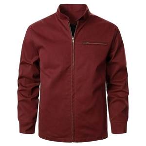 ZZH371 <b>Men's</b> Safari Casual Winter Canvas Zipper Mandarin Collar OEM Service <b>Jacket</b> - Product Image 2