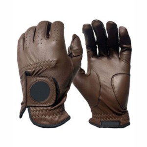 Guante de golf de cuero genuino para mano derecha, antideslizante, con cierre de gancho y bucle, unisex, deportivo, marrón - Product Image 6