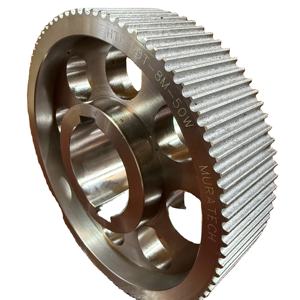 ชุดขับเคลื่อนแรงบิดสูง 32T 8M HTD พร้อมพูลเลย์ 8M HTD GT2 พูลเลย์ 8MHTD ปรับแต่งความกว้างสายพาน รูเพลาแบบกำหนดเอง ปรับแต่งจำนวนฟัน รูเพลาแบบกำหนดเอง ดุมแบบมีร่องล็อค พร้อมหน้าแปลน - Product Image 3