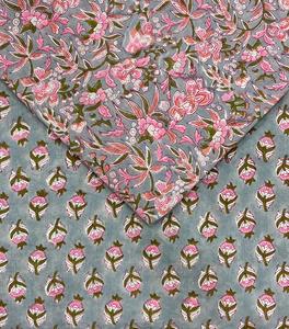 Tela 100% algodón suave y puro con estampado floral para ropa - Túnica india para vestidos, cortinas, ropa de dormir, juguetes, ligera - Product Image 3