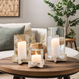 เชิงเทียนอลูมิเนียมพร้อมฝาแก้ว - Product Image 2