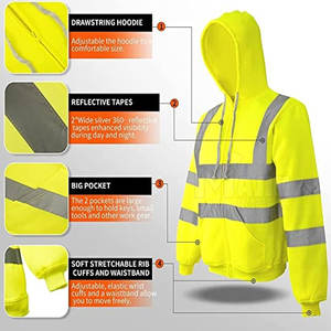 Sudaderas de Trabajo Resistentes para Trabajadores, Sudaderas Personalizadas, Cálidas y Cómodas para Invierno, Sudaderas con Cierre para Hombre - Product Image 4