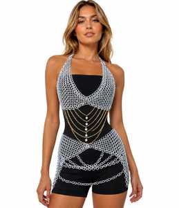 Armadura de Moda de Acero Inoxidable Plateado con Diseño Soldado de Forma Irregular - Product Image 1