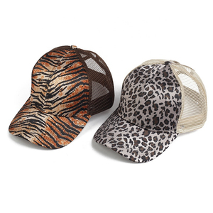Custom Tiger <b>Camo</b> Trucker Hat Mesh Breathable Patch Snapback <b>Cap</b> Full Color Print Bulk Blank Ready Ship Outdoor Fashion Club - Product Image 1