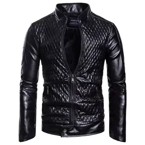 Chaqueta de Cuero para Hombre en Negro con Capucha, Chaqueta de Cuero Personalizada, Chaquetas de Cuero de Oveja Originales con el Mejor Diseño - Product Image 1