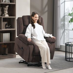 Poltrona Reclinabile Estensibile in Pelle/Tessuto, Manuale ed Elettrica, con USB e Massaggio, Moderna/Contemporanea, Monoposto, Regolabile, Imbottita in Schiuma, Struttura in Legno - Product Image 5
