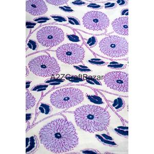 Tissu en coton 100% imprimé à la main avec motifs floraux indiens, vendu au mètre, vêtements pour femmes, tissu imprimé Jaipuri, tissu de luxe pour l'été - Product Image 5