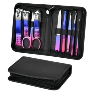 ชุดทำเล็บมือและเล็บเท้าสแตนเลสสตีลสุดหรู 9 ชิ้น พร้อมกล่องพกพา ดีไซน์คลาสสิก ใบมีดคม ทนทาน - Product Image 1