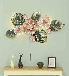 Modern Floral <b>Wall</b> Art Decor Removable <b>Paper</b> Panel Hanging Accent Irregular Shape Plant Pattern Botanical Design - Product Image 3