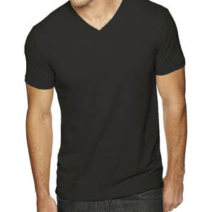 Camisetas de algodón para hombre con impresión de logotipo personalizado de alta calidad, fabricadas en fábrica profesional, cómodas camisetas con cuello en V para hombre - Product Image 1