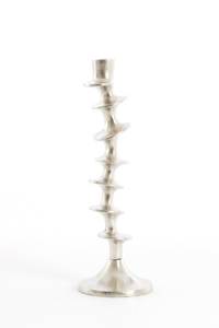 Twisted Abstract <b>Silver</b> Metal Candle Holder Artistic Design Decorative <b>Candlestick</b> Modern Home Decor Accent Style - Product Image 4