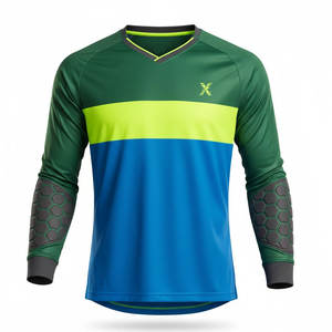 Maillot de gardien de but haute performance à manches longues 100 % polyester, grande taille, vêtement de sport de football conçu pour l'entraînement et les matchs - Product Image 1