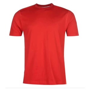 Camisetas de Algodón para Hombre con Diseño de Logotipo Personalizado, Color Rojo Sólido, Manga Corta, Transpirables y de Secado Rápido, 100% Algodón, Estilo Casual - Product Image 1
