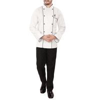 Uniformes de chef pour adultes, col montant, manches longues, best-sellers en gros pour restaurants, bars et cuisines