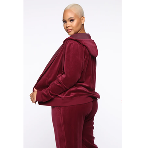 Women Velvet Knitted Hooded Jumpsuit Long Sleeve High Waist Skinny Fit Solid Color Casual All Seasons Jogger Pants Pockets High - Product Image 4