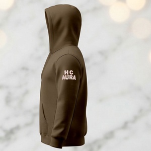 Sudadera con Capucha de Primera Calidad, Color Marrón Sostenible, con Logotipo Bordado en Chenilla Personalizado, de Alta Calidad y Gran Venta - Product Image 6