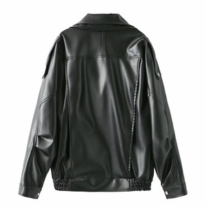 Chaqueta de Motociclista de Cuero Genuino Tejido para Mujer, Logotipo Personalizado, Ropa de Invierno Transpirable, Servicio OEM, Proveedor Mayorista - Product Image 2