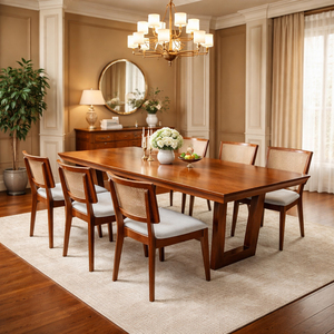 Ensemble de salle à manger Dhifa de haute qualité en bois de suar massif, design scandinave, vente en gros, table durable pour 6 personnes, style farmhouse, pour la cuisine et la maison - Product Image 6