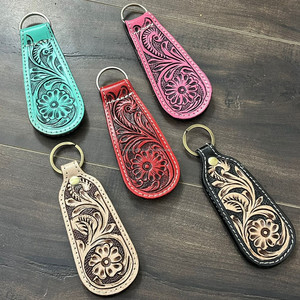 New Hand <b>Tooled</b> Leather Hat <b>Clips</b> Western Handmade Hat Holder with Strong Grip Secure <b>Clip</b> for Travel Camping Hiking & Daily Use - Product Image 5