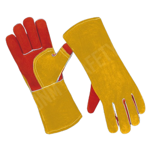 Guantes de Soldadura de Cuero Vacuno de Alta Calidad, Resistentes al Calor, Antivibración, con Puño de Seguridad Grueso, Guantes para Bomberos - Product Image 4