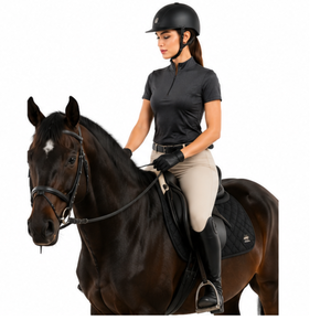 Chemise d'équitation professionnelle pour femmes, sport de plein air, coton, compression légère, coupe haute, manches courtes, été, équestre - Product Image 3