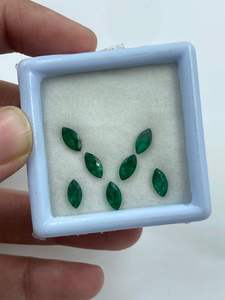 Pendentif en émeraude verte naturelle de qualité supérieure, provenant du Zambie, taille marquise, 2,47 carats, 3,50x7 mm, bijoux fins en vrac - Product Image 5