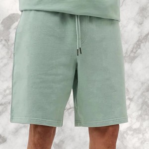 Pantalones cortos informales de color verde menta para hombre, pantalones cortos de algodón suave con cordón, ropa de verano para estar en casa y para el gimnasio, para comodidad diaria, talla grande, cómodos - Product Image 5