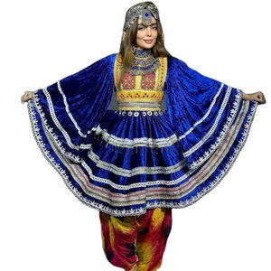 Robe ethnique Kuchi en mousseline de soie respirante, couleurs personnalisées, robe afghane pour femme, broderie artisanale, robe de soirée pour mariage. - Product Image 1