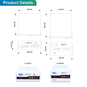 Sistema di Accumulo Energetico Solare Taico <span class=keywords><strong>BESS</strong></span> 51.2V 105Ah 48V 100Ah 200Ah 300Ah LiFePO4 15kWh Split CAN Montabile su Rack per Uso Domestico - Product Image 4