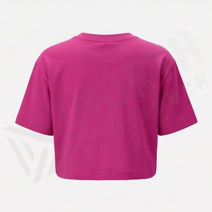 Crop top pour femme de couleur personnalisée, nouveau style, matière de qualité, t-shirt décontracté à manches courtes, vêtements de mode - Product Image 2