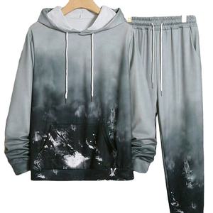 Men's Winter Tracksuit Midweight Quick Dry <b>Polyester</b> Cotton Breathable Casual Sportswear Full Zip Fleece Tapered <b>Joggers</b> Solid - Product Image 1