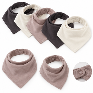 Bavoirs bandana absorbants pour bébé, 100% coton biologique réglables, bavoirs en coton pour bébé - Product Image 4