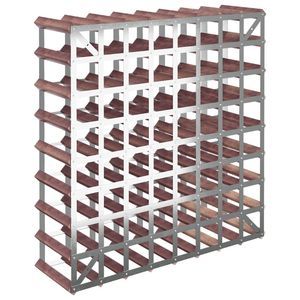 ชั้นวางไวน์ 72 ขวด ทำจากไม้สนสีน้ำตาล - Product Image 6