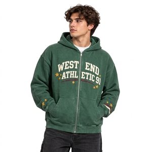 Sudadera con Capucha Urbana para Hombre, con Cierre, de Algodón Grueso y Felpa, con Tipografía 'Never Settle', Cómoda y Cálida para Invierno - Product Image 2