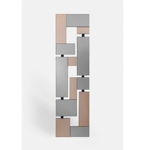 Modern Geometric Metal Mirror <b>Wall</b> Art Luxury Abstract Rectangular Panel <b>Hanging</b> <b>Decoration</b> for Living Room Hotel Wood <b>wall</b> Art - Product Image 1