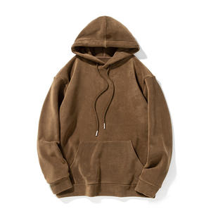 Custom Autumn and Winter 350g New <b>Fleece</b> <b>Jumper</b> Solid Color Plus <b>Fleece</b> Hoodie - Product Image 6