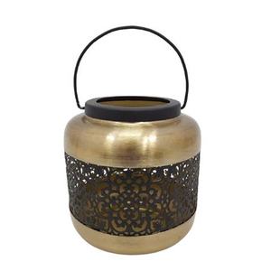 Farol redondo con revestimiento negro para iluminación decorativa de suelo y mesa en casas y villas, portavelas de metal. - Product Image 4