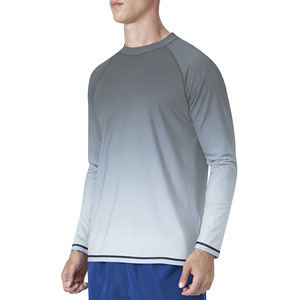 Tallas para hombre hasta 3XL, así podrás encontrar la talla perfecta. Rashguard UPF 50+ UV, traje de baño atlético para entrenamiento, azul personalizado. - Product Image 1