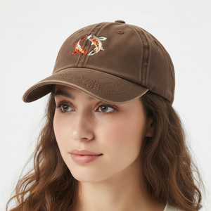 OEM ODM Baseball 6 Panel Hat Custom Embroidery Logo Adjustable <b>Flat</b> Brim Vintage Wash <b>Summer</b> Fashion Acrylic <b>Cap</b> - Product Image 6