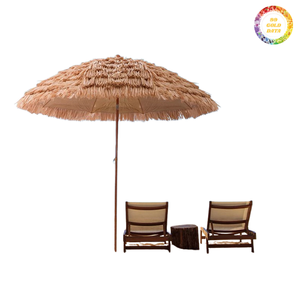 Sombrilla de palma de alta calidad, tejida a mano con hojas, parasol duradero para exteriores, para jardín, playa y resort. - Product Image 2