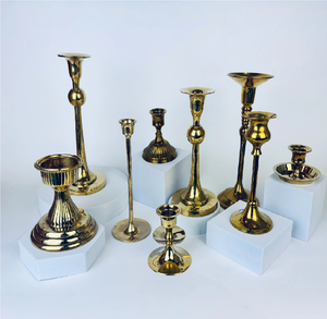 Candelabro de Latón de Diseño Atractivo para Bodas, Calidad Sostenible, Diferentes Tamaños, Candelabro de Latón para Velas de Pilar - Product Image 4