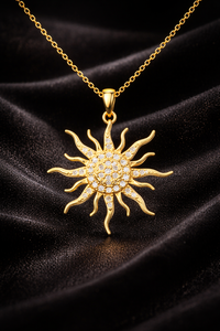 Collier Pendentif Soleil en Argent Sterling avec Zircon Cubique, Bijou Céleste, Cadeau pour Elle - Product Image 5