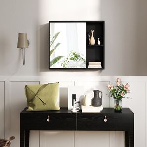 Armadietto da Bagno con Specchio Singolo, Mensole Funzionali per il Bagno - Product Image 3