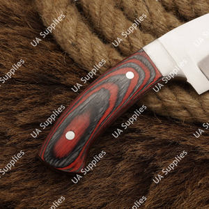 Couteau utilitaire EDC multi-usage de 6 pouces en acier Damas de haute qualité, avec poignée en bois Pakka et lame fixe à pointe tombante, idéal pour le camping et le bricolage (DIY) - Product Image 4