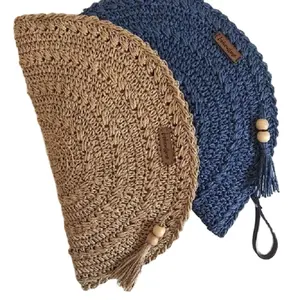 Sac hobo en toile crocheté à la main avec sequins, fermeture éclair et broderie, personnalisé en usine - Product Image 1
