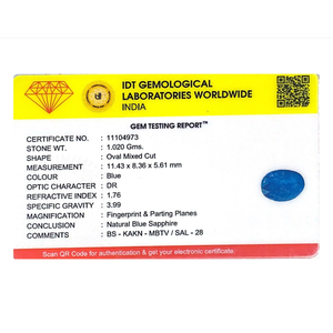 Loose 5 Carat Royal Blue Sapphire Gemstone for Fine Jewelry - Product Image 4