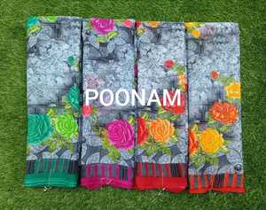 Sari de georgette duradero y transpirable con blusa, ideal para uso casual, precio económico, venta al por mayor, exportación. - Product Image 5