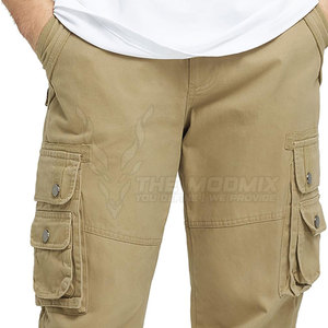 MODMIX TM-CP-02 Men Cotton <b>Cargo</b> <b>Work</b> Pants Khaki Color Comfortable Fit Breathable Material Daily Use Needle Detection Quick Dry - Product Image 2