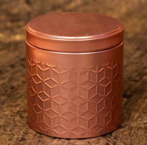 Fancy hammered copper <b>canister</b> with an artistic peacock lid, spectacular for dining tables. available at wholesale price - Product Image 4
