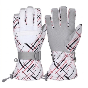 Gants de ski d'hiver en cuir imperméables personnalisés en gros, gants de snowboard de haute qualité pour hommes et femmes - Product Image 1